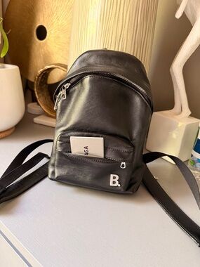 Balenciaga Black Mini Leather Backpack
